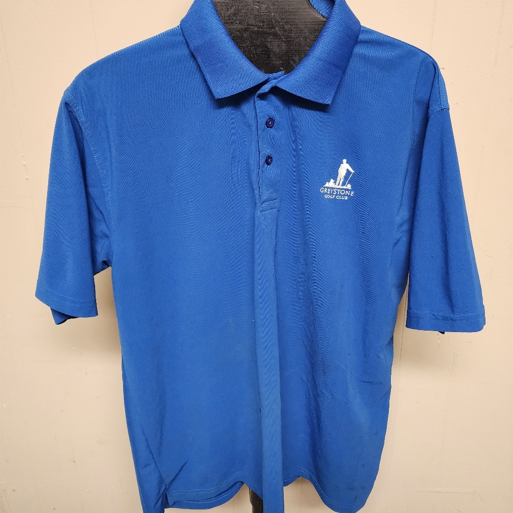 River's End Men's Size XL Greystone Golf Club Blue Polo Shirt